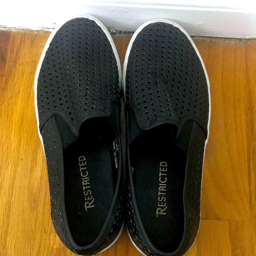 RESTRICTED slip ons